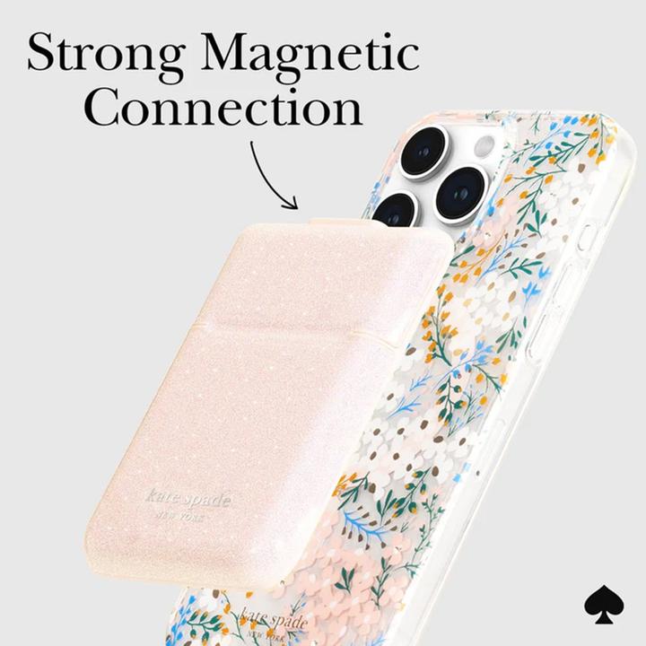 Kate Spade MagSafe Flip Wallet – Magnetische Geldbörse (That Sparkle Pink)