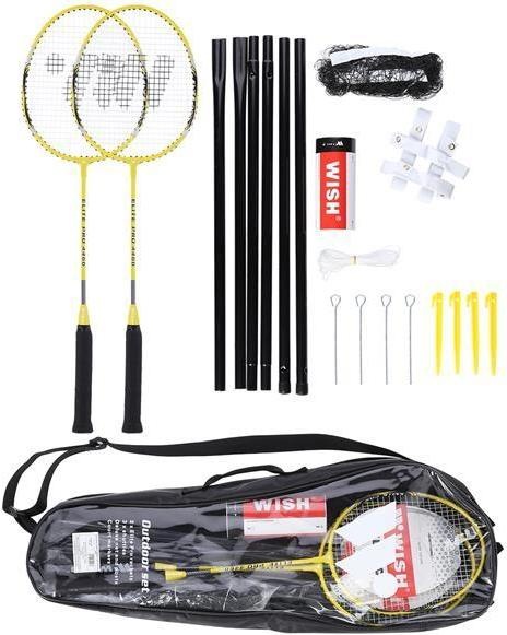 Actual product image Wish Formula Nils Badminton racket set Wish ALUMTEC 4466, yellow