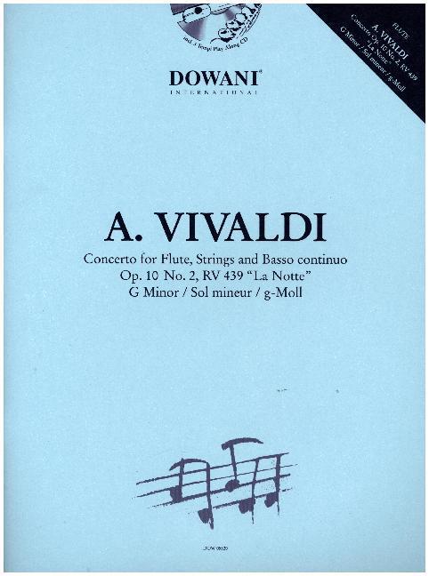 Produktbild Concerto for Flute, Strings and Basso continuo, für Querflöte und Klavier, m. Audio-CD (Deutsch, Englisch, Französisch, Antonio Vivaldi, 2013)