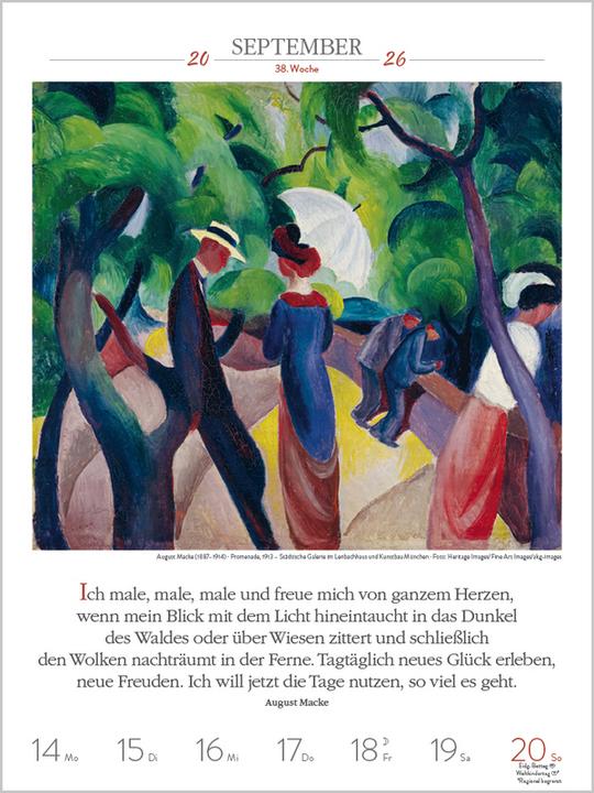 Produktbild Literaturkalender Kunst 2026 (32 x 24 cm)