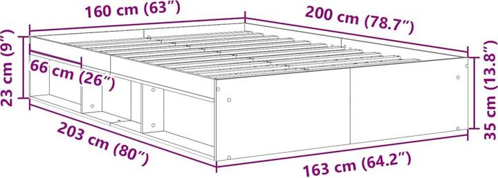 Image du produit vidaXL Bettgestell (160 x 200 cm)