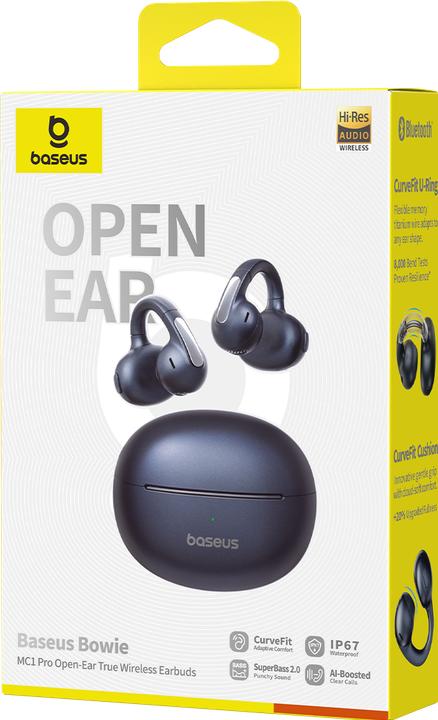 Actual product image Baseus Bowie MC1 Pro Open-Ear Black (DNC, 40 h, Wireless)