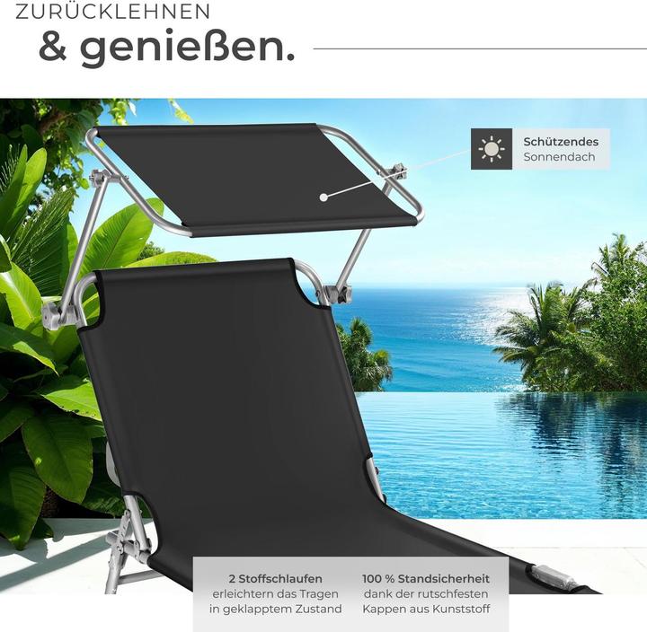 Produktbild tectake Gartenliege (190 cm)