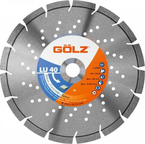Golz Disco diamantato per calcestruzzo LU40 180x22,2mm