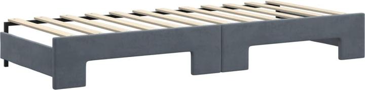 Actual product image vidaXL Tagesbett mit Matratzen Ausziehbett Sofabett Dunkelgrau 100x200cm Samt