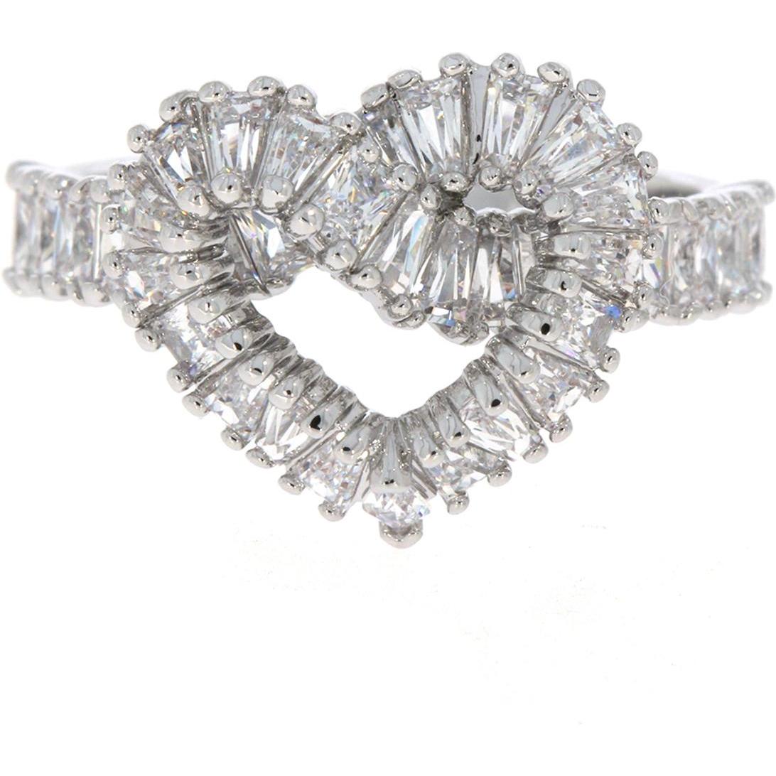 Swarovski, Ring, Matrix Cocktail Ring Verschiedene Schliffe Herz Weiss, (55)