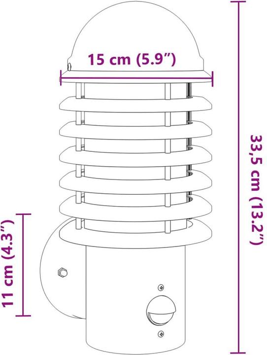 Image du produit vidaXL Aussenwandleuchte (E27, IP44)