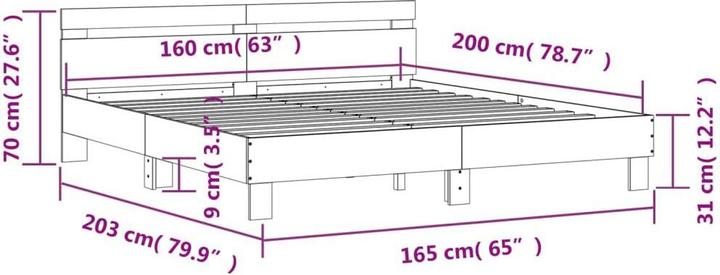 Image du produit vidaXL Bettgestell (160 x 200 cm)