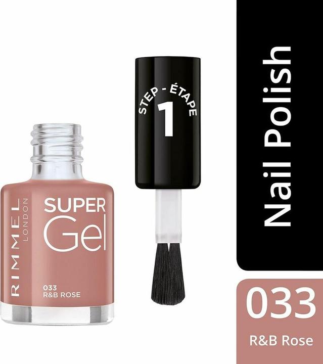 Immagine prodotto Rimmel London Smalto Super Gel RIMMEL n. 033 R&B Rose 12ml (Rosa B, R&amp, Smalto per unghie effetto gel)
