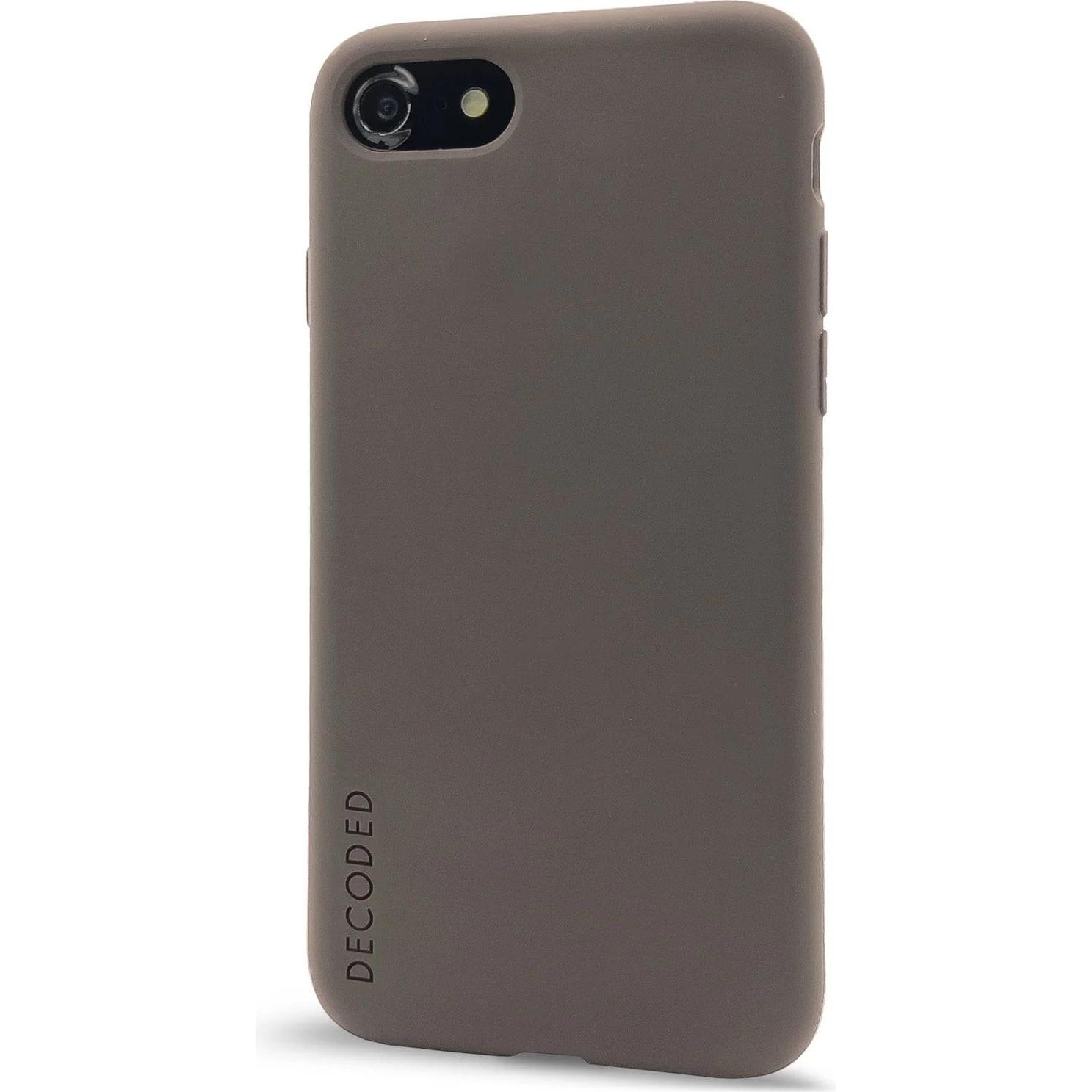 Decoded Silikon-Rückseite (Apple iPhone SE (3rd Gen), Sharp Aquos Sense2), Smartphone Hülle, Braun