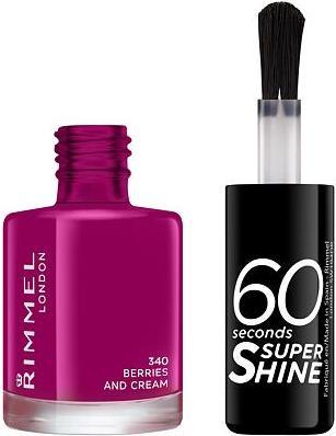 Actual product image Rimmel London 60 Seconds Super Shine (340 Berries And Cream, Colour paint)