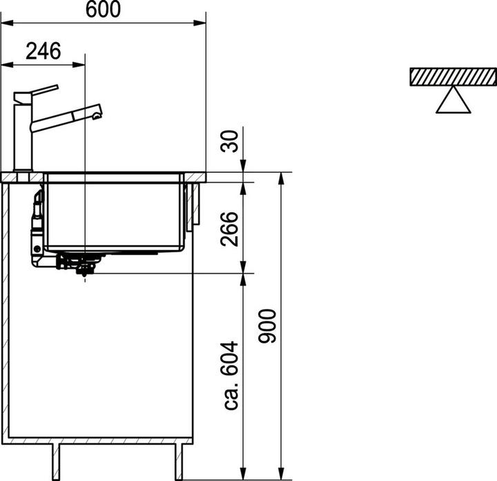 Actual product image Franke Mythos Masterpiece BXM 210/110-50 (Fitted sink, 54 cm, 45 cm)