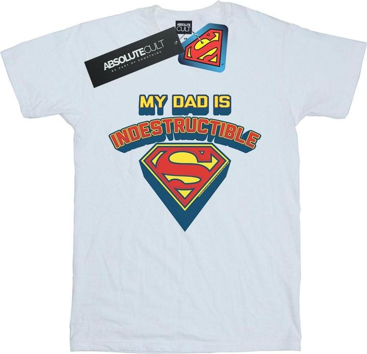 Actual product image Boys Superman My Dad Is Indestructible T-Shirt (140, 146)