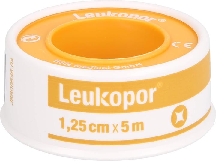 BSN Leukopor 5 m x 1,25 cm Fixierpflaster, 1 St. Pflaster (1 x)