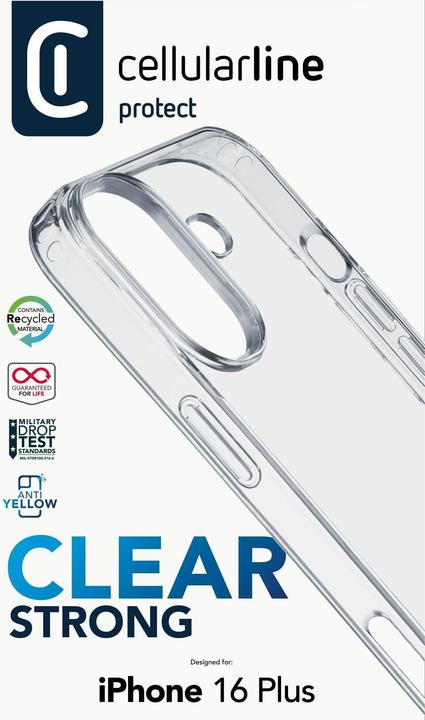 Actual product image Cellularline Clear Strong Case (Apple iPhone 16 Plus)