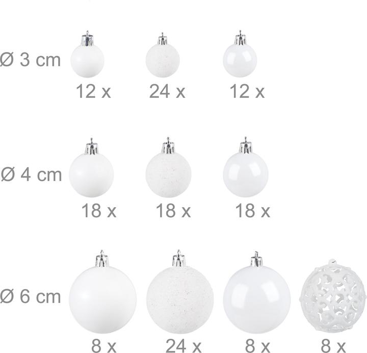 Image du produit Relaxdays 150x palline-natale (150 -pièce)