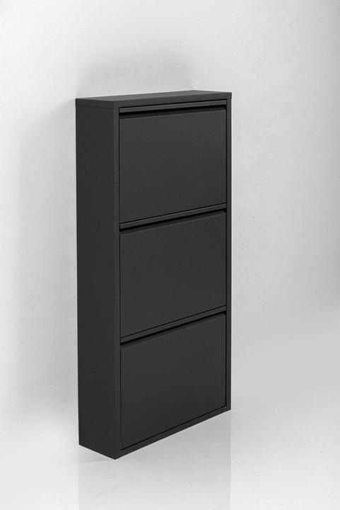 Produktbild Kare Design Schuhkipper Caruso 3-er schwarz (104 x 50 x 15 cm)