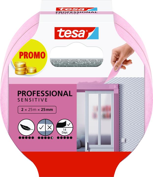 Immagine prodotto tesa 2x Nastro da pittore SENSIBILE (25 mm)