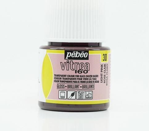 Image du produit Pebeo Vitrea 160 Brillant Rose Clair (rose pâle, 45 ml)