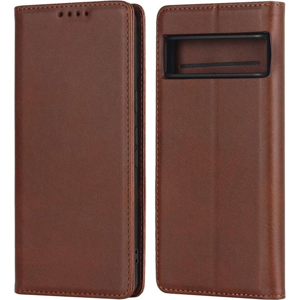 Cover-Discount Google Pixel 7 - Stand Flip Case Hülle braun (Google Pixel 7), Smartphone Hülle, Braun