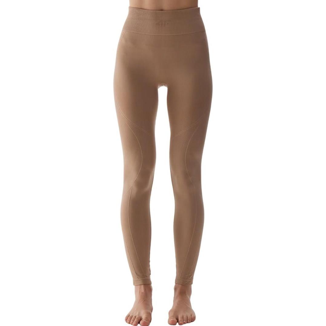 4F, Damen, Hosen, Legginsy termoaktywne damskie F157 jasny brąz 4FWAW24USEAF157 82S M/L, Braun, (M, L)