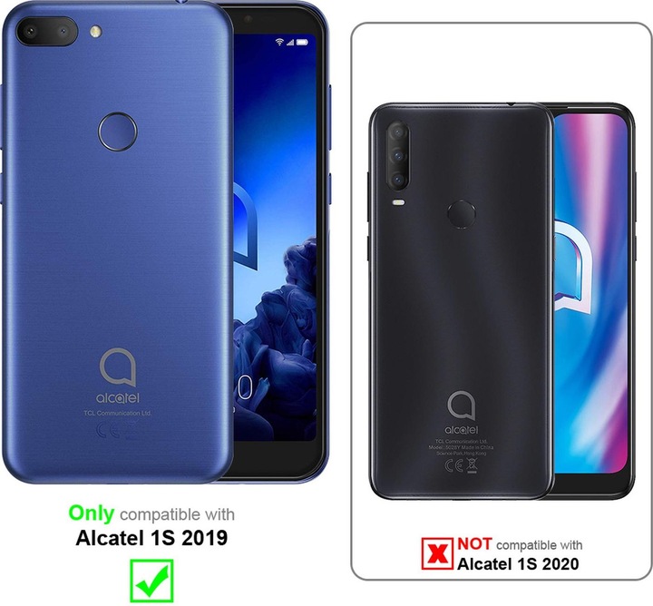 Produktbild Cadorabo Book Invisible Magnet Cover (Alcatel 1S (2019))