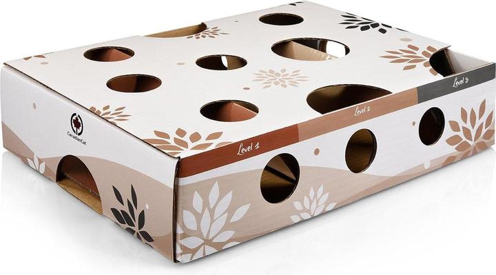 Actual product image CanadianCat Cat Strategy Game MagicBox, Brown-White (Intelligence toy cat)