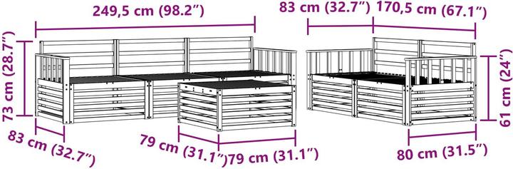 Produktbild vidaXL Outdoor-Sofa