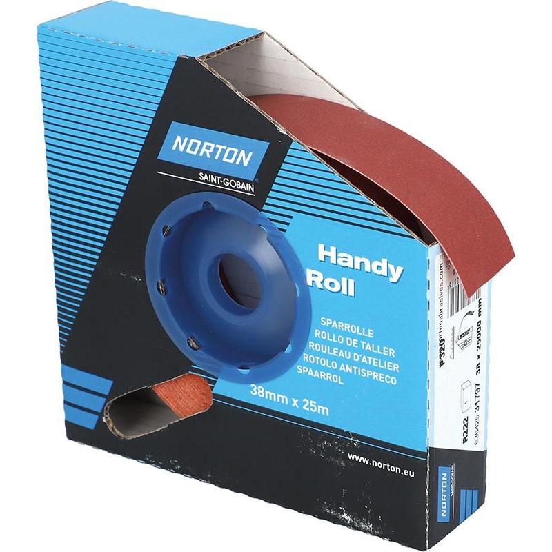 Magni, Schleifmittel, Norton Handy Rolls – Schleifpapier Rolle R222 38 mm 25 m G320 (G320)