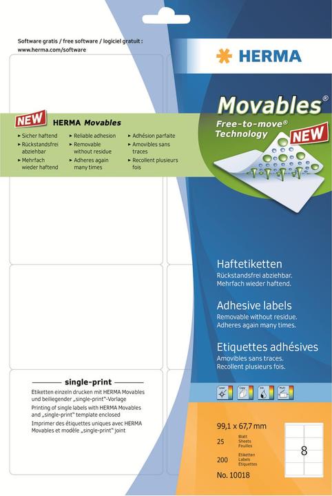 Immagine prodotto HERMA Etichette rimovibili A4