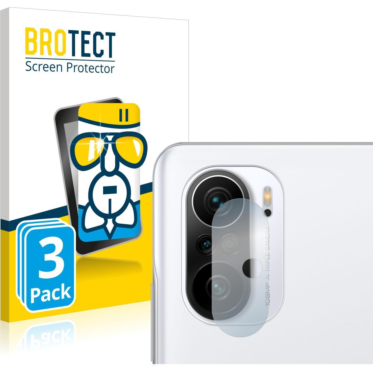 BROTECT AirGlass Panzerglasfolie (3 Stück, Xiaomi Poco F3), Smartphone Schutzfolie, Transparent