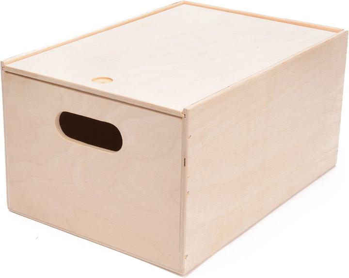 Actual product image Playwood Wooden storage box with sliding lid