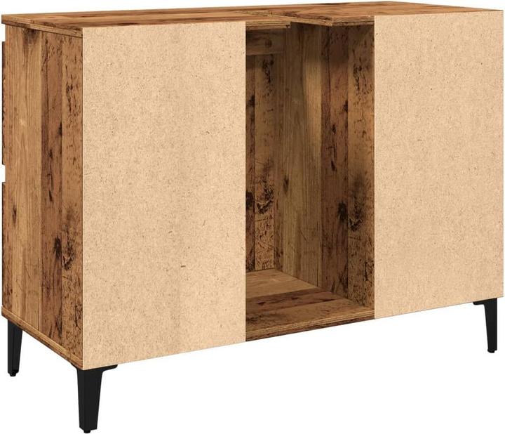 Produktbild VidaXL Waschbeckenunterschrank Unterschrank Badschrank Badmöbel Altholz-Optik (80 x 33 x 60 cm)