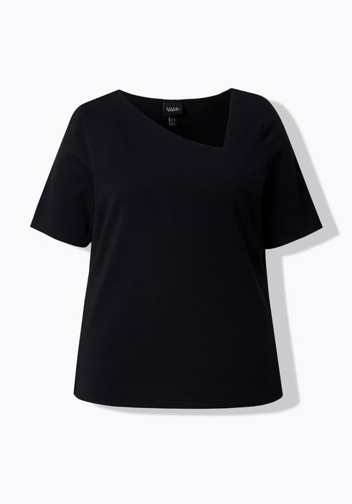 Actual product image Ulla Popken Asymmetric V-Neck Tee (60)
