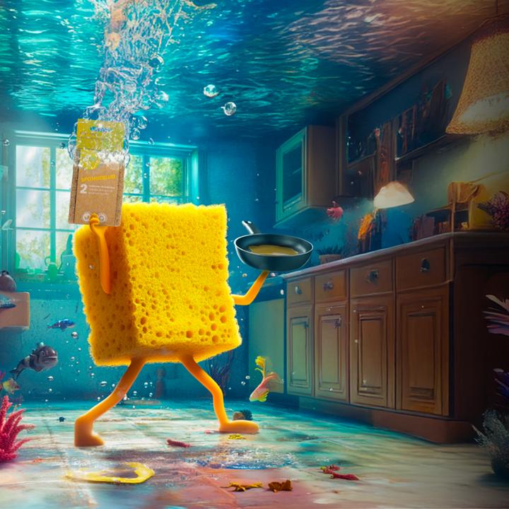 Actual product image bluu Anti-scratch sponges