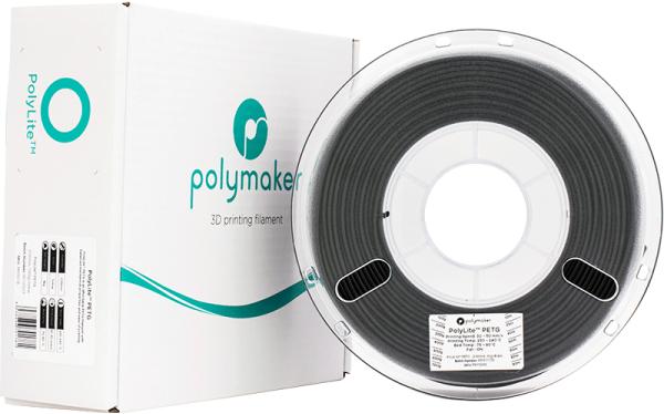 Image du produit Polymaker PolyLite PETG V2 - Noir - 2.85mm (PETG, 2.85 mm, 1000 g, Noir)