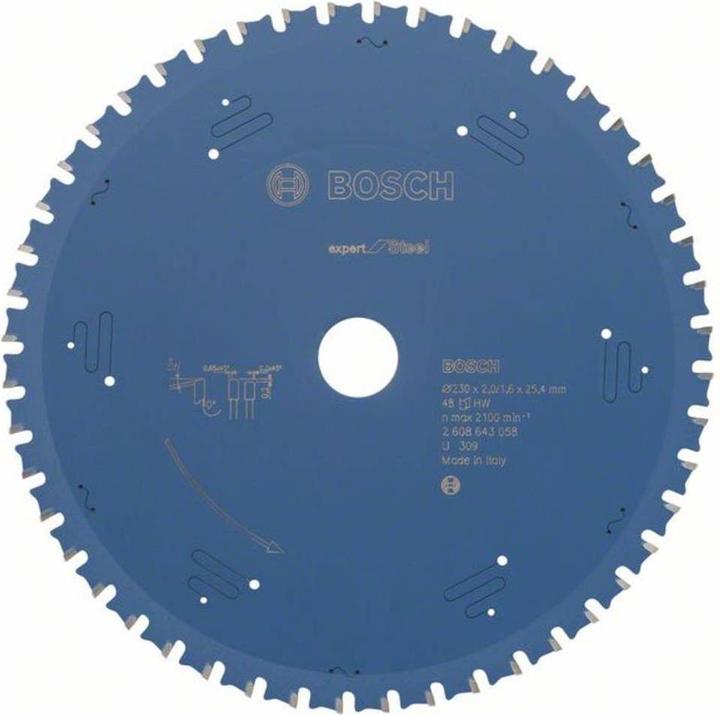 Immagine prodotto Bosch Professional Zubehör Lama circolare Expert per acciaio, 230 x 25,4 x 2,0 mm, 48