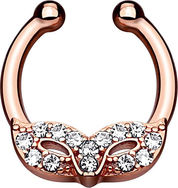 Immagine prodotto Star Piercing Fake Septum mit Kostümball-Maske rosegold (Ottone)