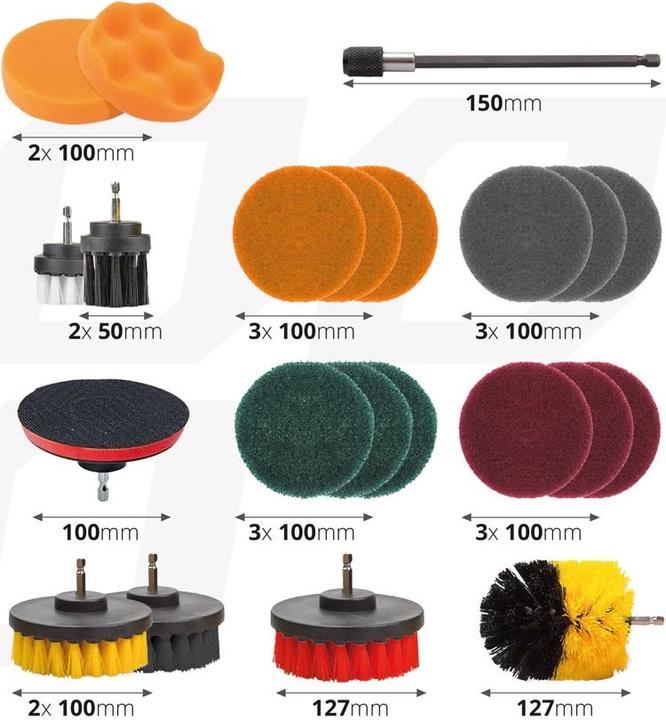 Actual product image Amio Cleaning brush set (22 pcs.)