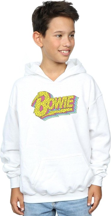 Immagine prodotto David Bowie Moonlight 90s Logo Felpa con Cappuccio Ragazzi (140, 146)