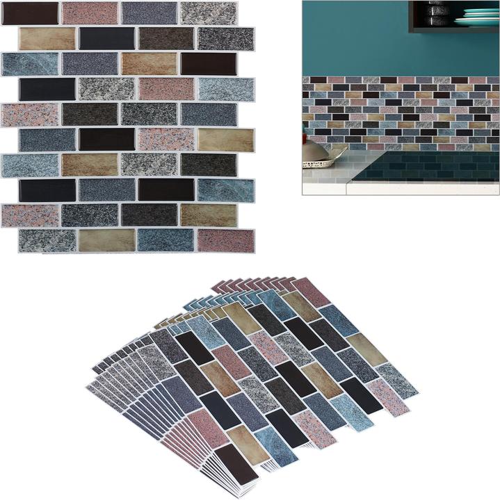 Actual product image Relaxdays Tile stickers (31 x 0.1 x 31 cm)