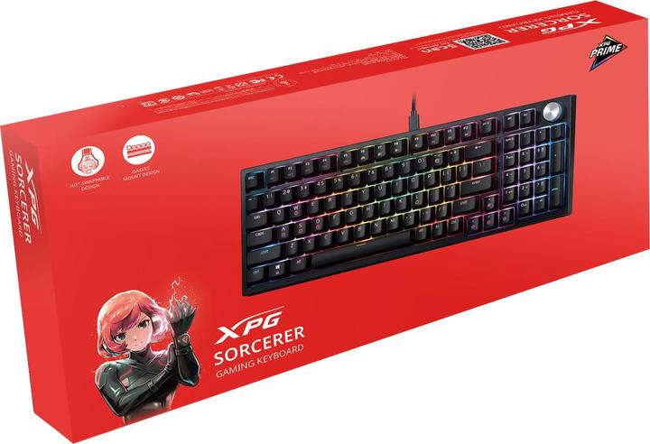Actual product image Adata Gaming keyboard XPG SORCERER (US Layout) black retail (US, Cable)