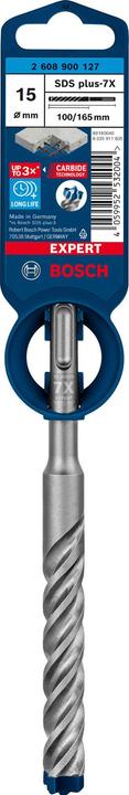 Image du produit Bosch Professional Zubehör Foret marteau Expert SDS plus-7X, 15 x 100 x 165 mm (15 millimètres)