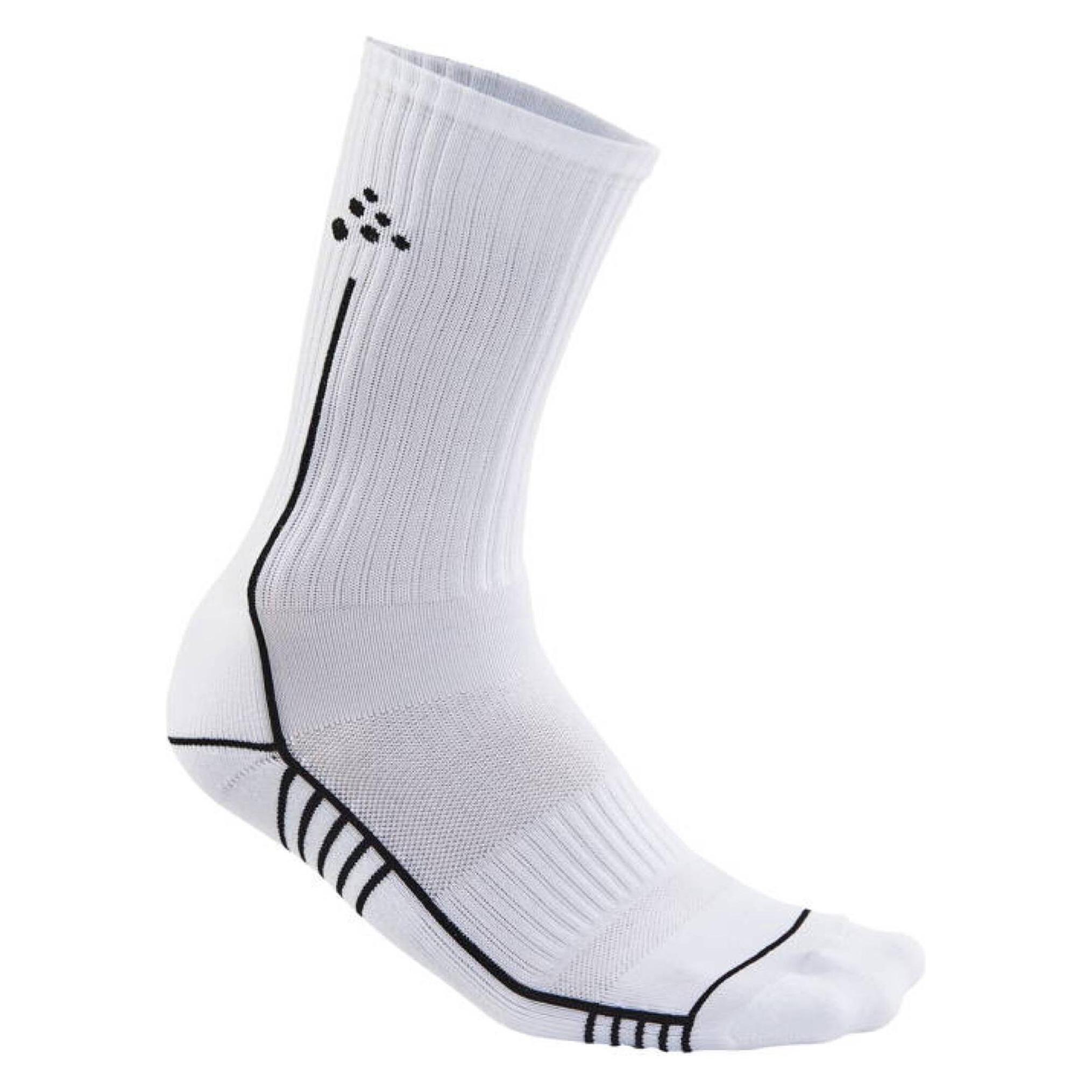 Craft, Herren, Sportsocken, Progress Mid Sock (43 - 45), Weiss