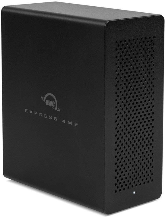 Actual product image OWC Enclosure for 4 SSD Express 4M2 M.2 NVMe Thunderbolt 3 drives + cable