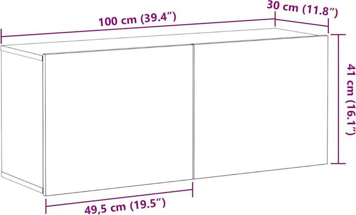 Produktbild vidaXL Wandschrank (30 x 30 x 41 cm)