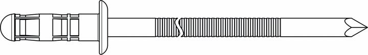 Gesipa Blindniet PolyBulb® Nietschaft d x l 4,8 x 16 mm Aluminium / Stahl 250 Stück