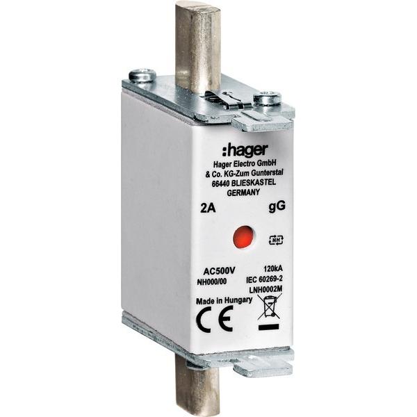 Hager, Sicherung, NH-Sicherungseinsatz (NH-DIN Sicherung, 4 A)