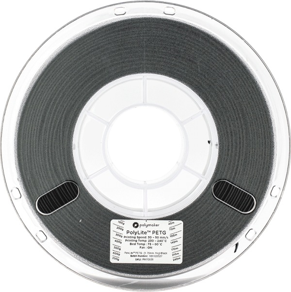 Produktbild Polymaker PolyLite PETG (PETG, 1.75 mm, 1000 g, Schwarz)