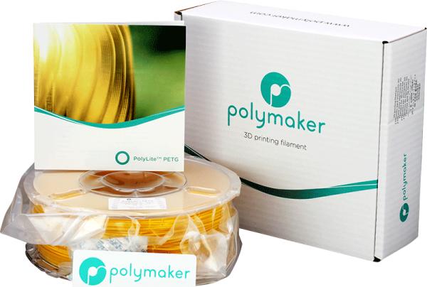Actual product image Polymaker PolyLite PETG V2 - Yellow - 1.75mm (PETG, 1.75 mm, 1000 g, Yellow)